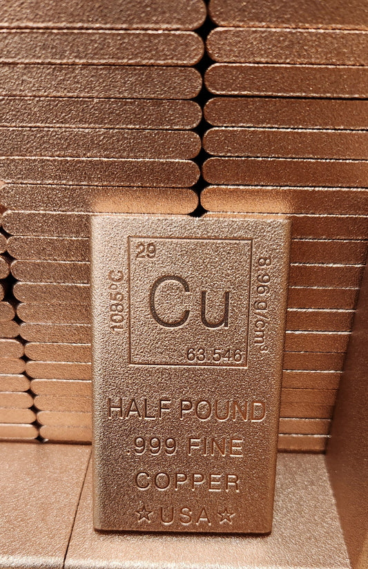 WHOLESALE DEAL - 100 Half Pound Cu Element Bars - 50 pounds total!