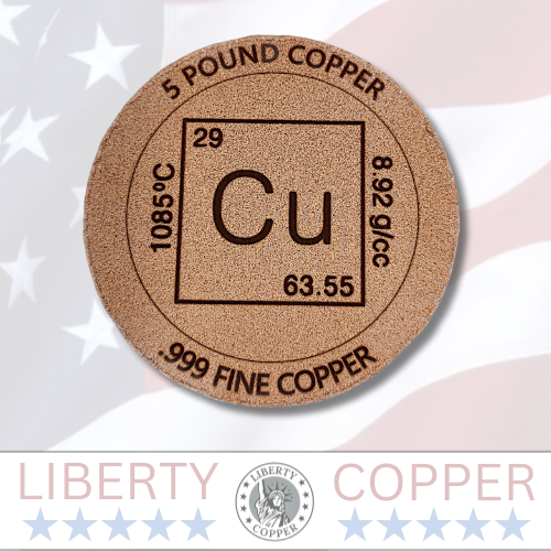 Elemental cu 1 sided 5 lb. .999 Fine Copper Rod