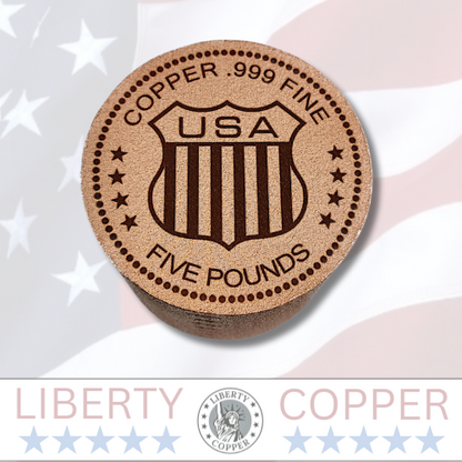 Liberty Copper 5 lb. .999 Fine Copper Rod, Reverse