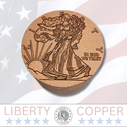 Walking Liberty 5 lb. .999 Fine Copper Rod