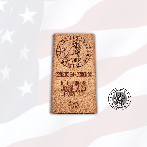 5 oz Copper Bar - Aries by Liberty Copper