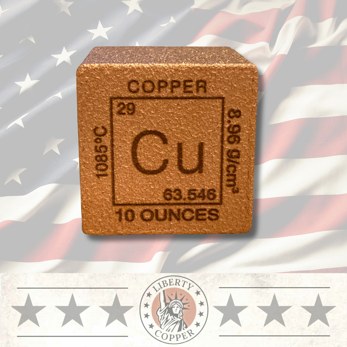 10 oz Copper Cube - Cu Elemental