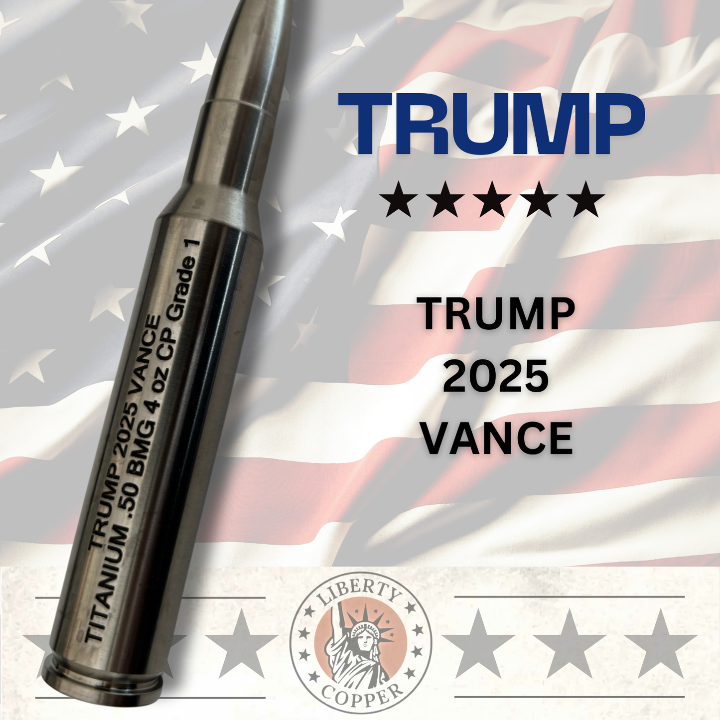 Trump 2025 Vance - 4 oz Titanium BMG Bullion