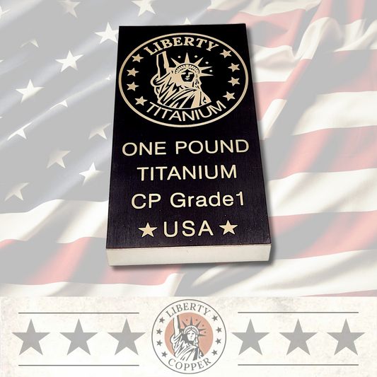 Liberty Titanium Design 1 pound titanium bullion bar by Liberty Copper