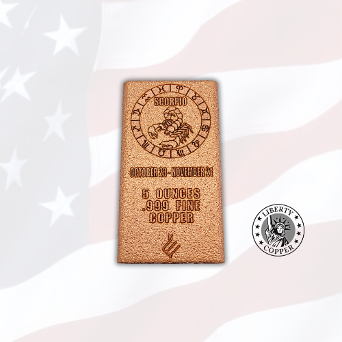 5 oz Copper Bar - Scorpio