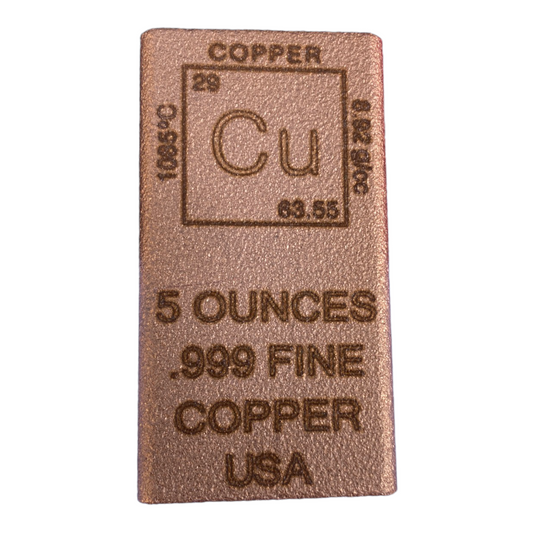 Cu Element 5 oz Copper Bullion Bar by Liberty Copper